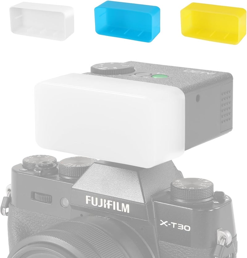 soonpho Flash Diffuser Set Compatible with Godox im30, White Blue Yellow, 3 Pack Photography Light Modifiers ((3-Colorful)) - Image 1